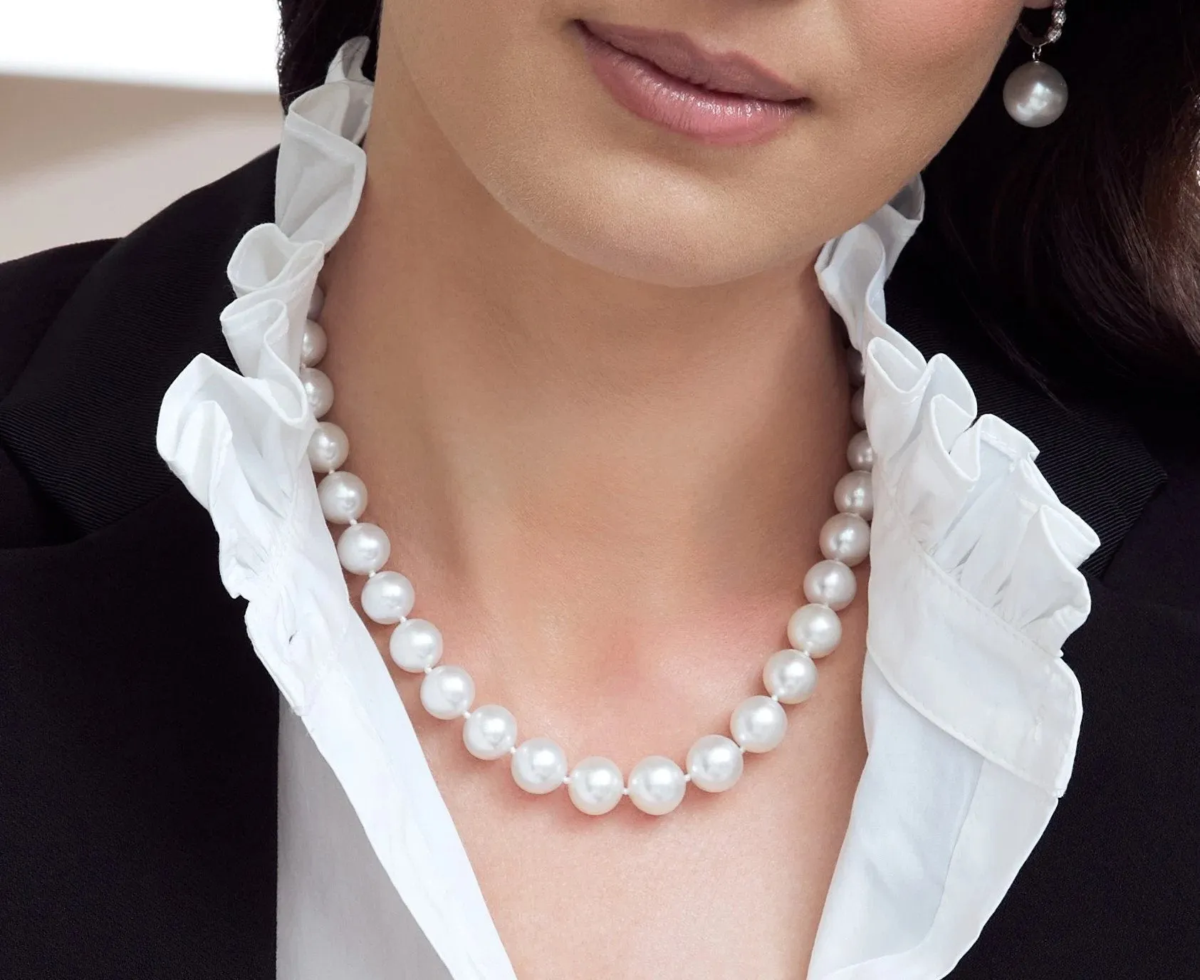 11-13.6mm White South Sea Pearl Necklace - AAAA Quality VENUS CERTIFIED