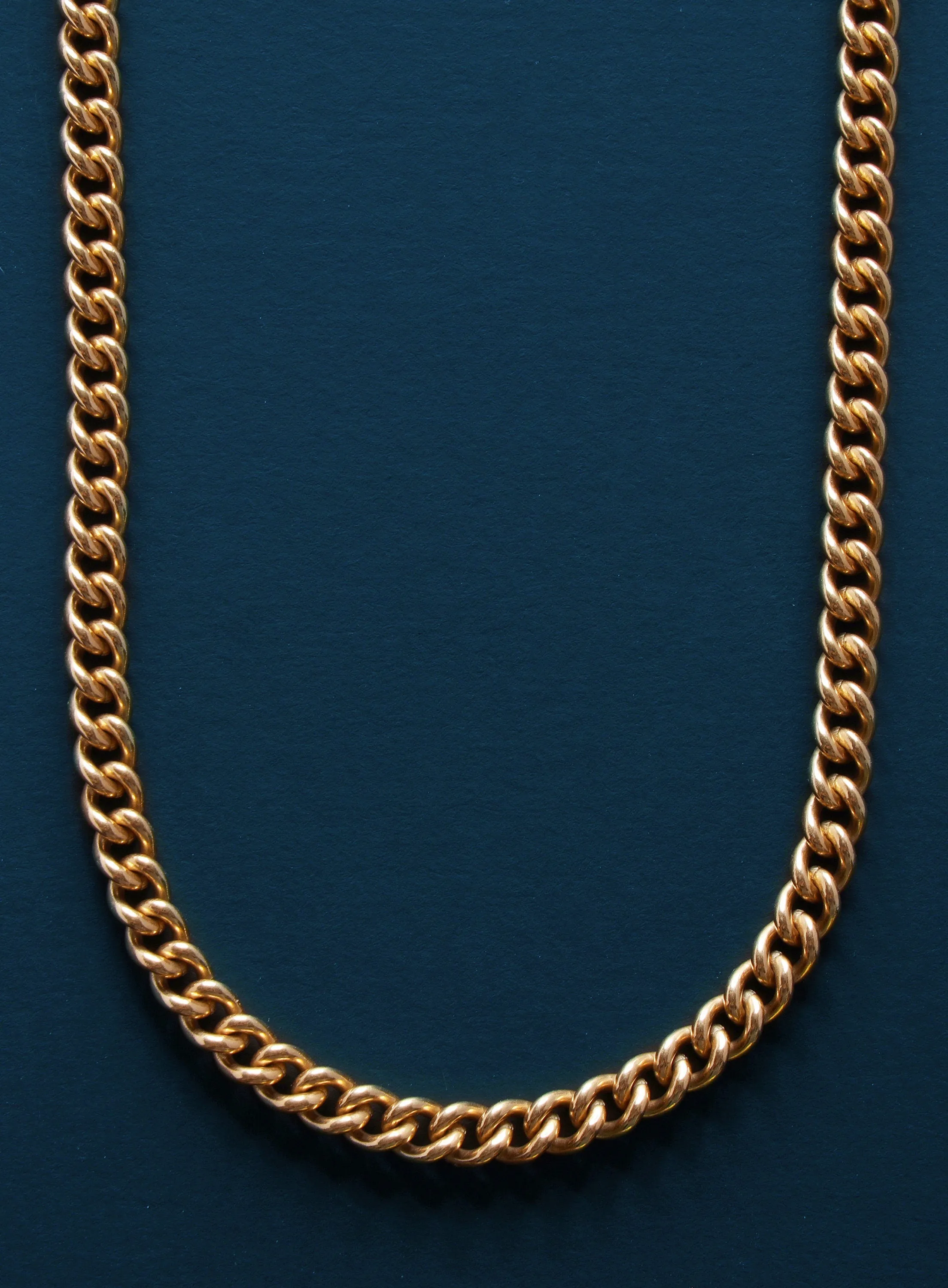 14K Gold Filled 4.7mm Curb Chain Necklace for Men