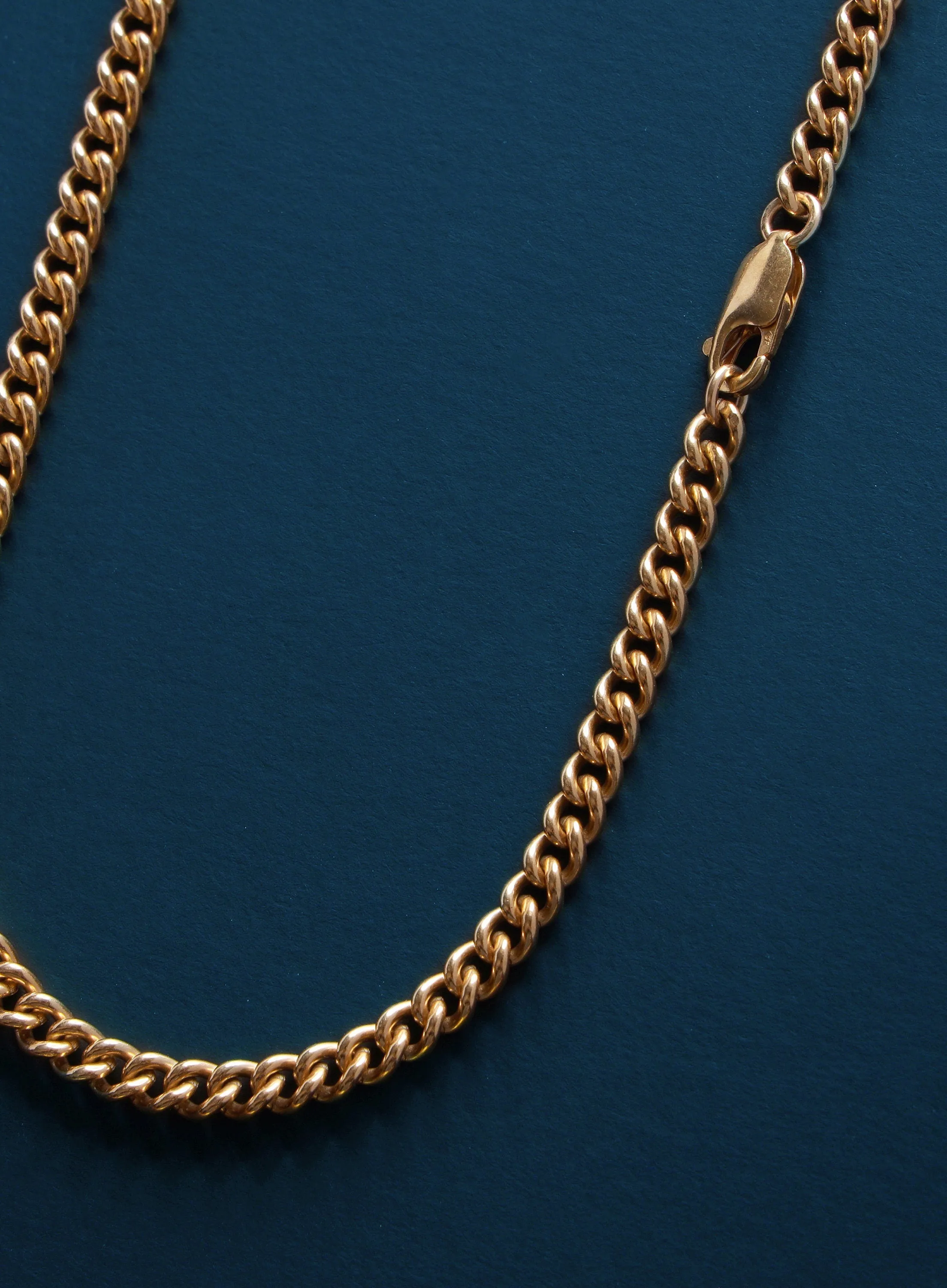 14K Gold Filled 4.7mm Curb Chain Necklace for Men