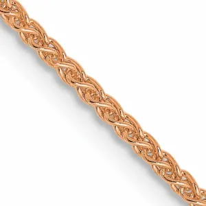 14K Rose Gold 1.2mm Spiga Wheat Chain