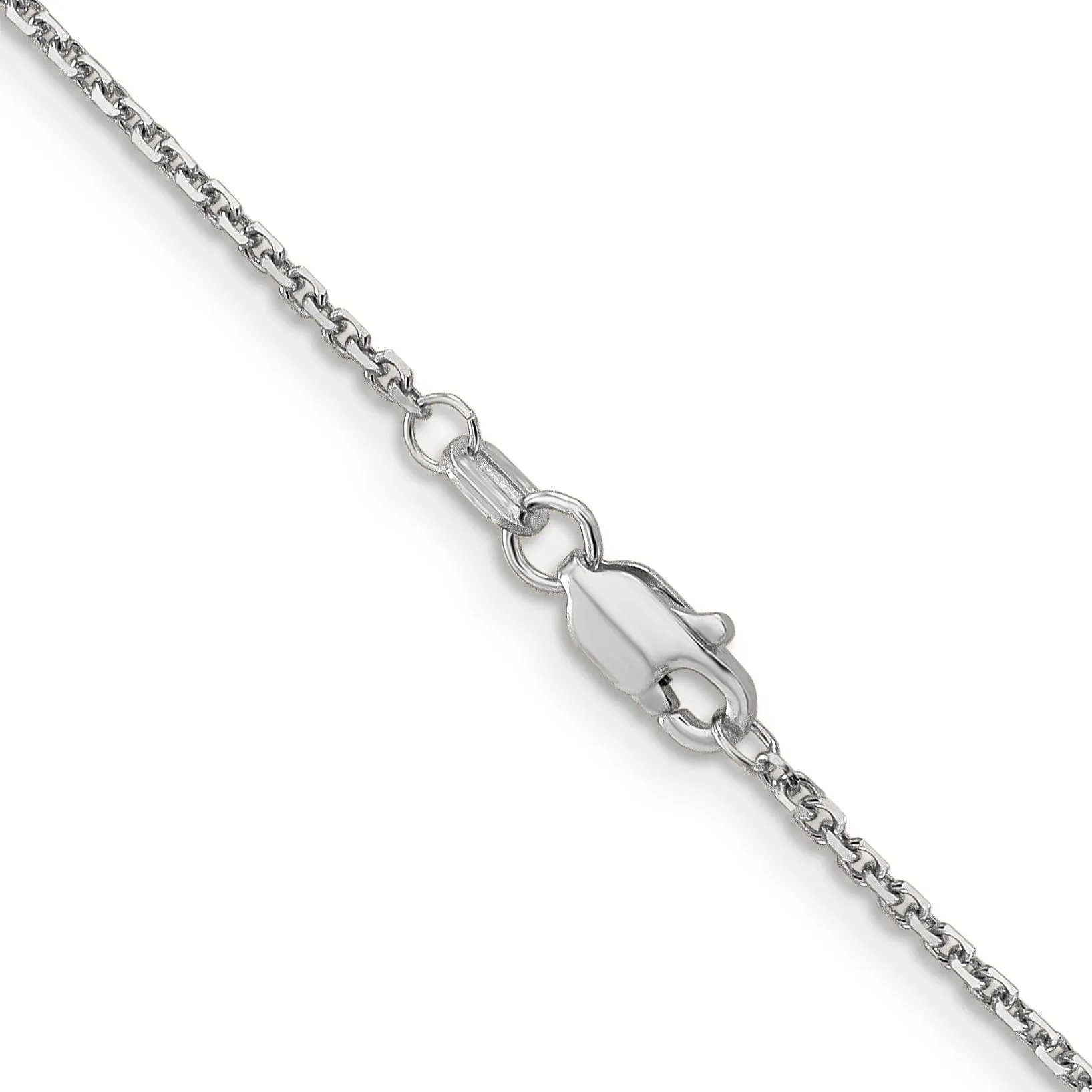 14k White Gold 1.40mm Round Link Cable Chain