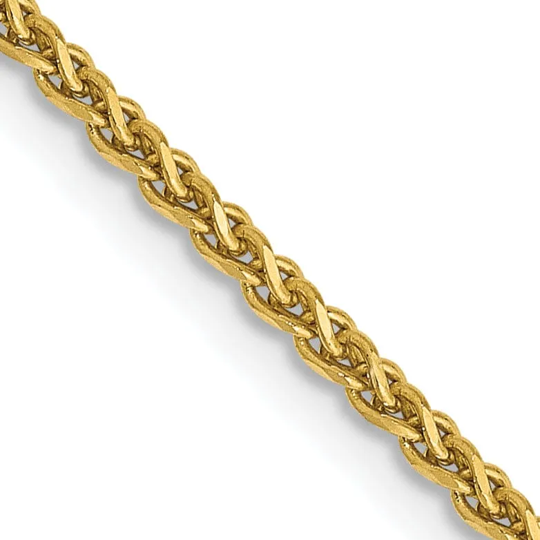 14k Yellow Gold 1.40mm Diamond Cut Spiga Chain