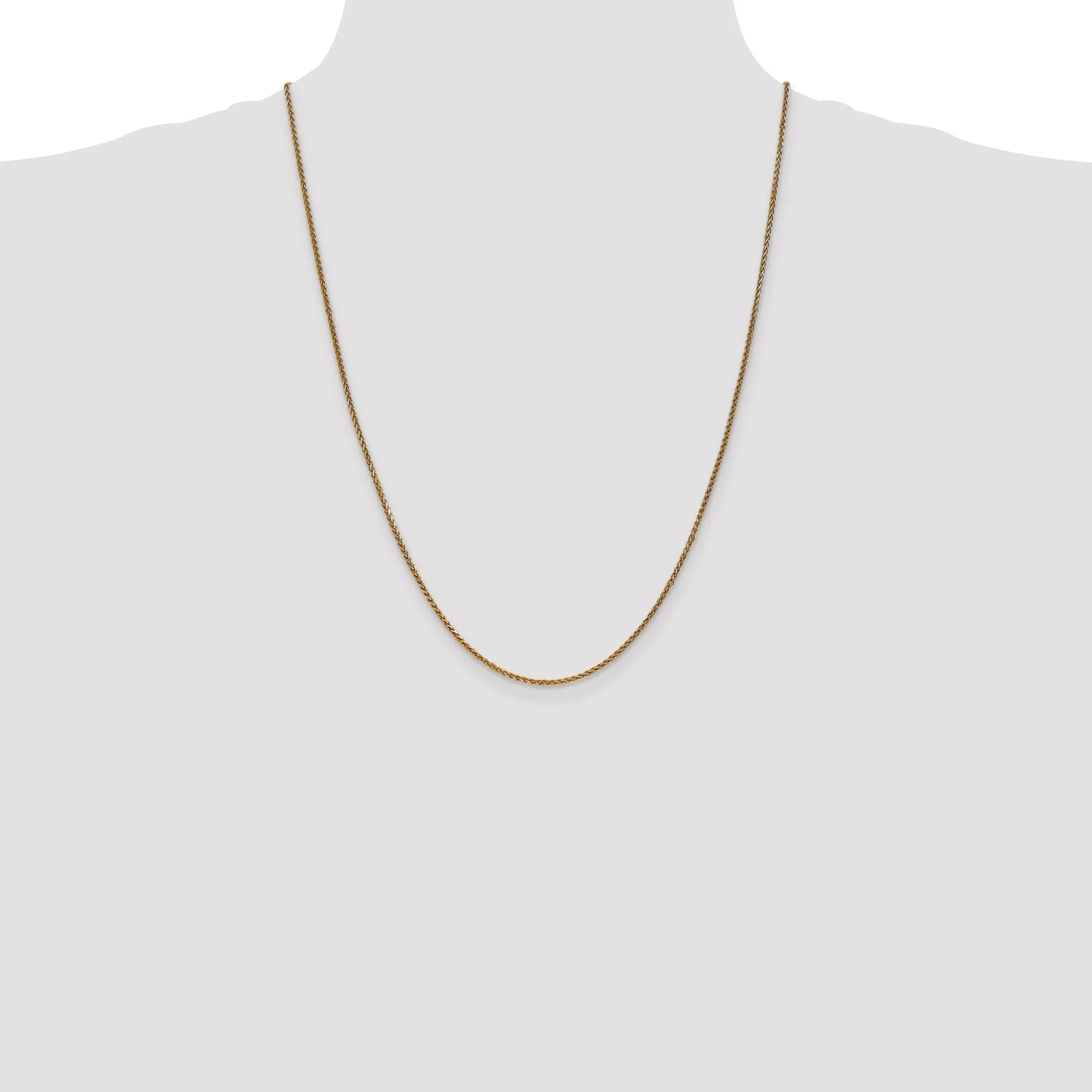 14k Yellow Gold 1.40mm Diamond Cut Spiga Chain