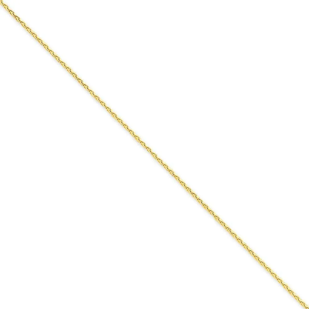 14k Yellow Gold 1.40mm Diamond Cut Spiga Chain