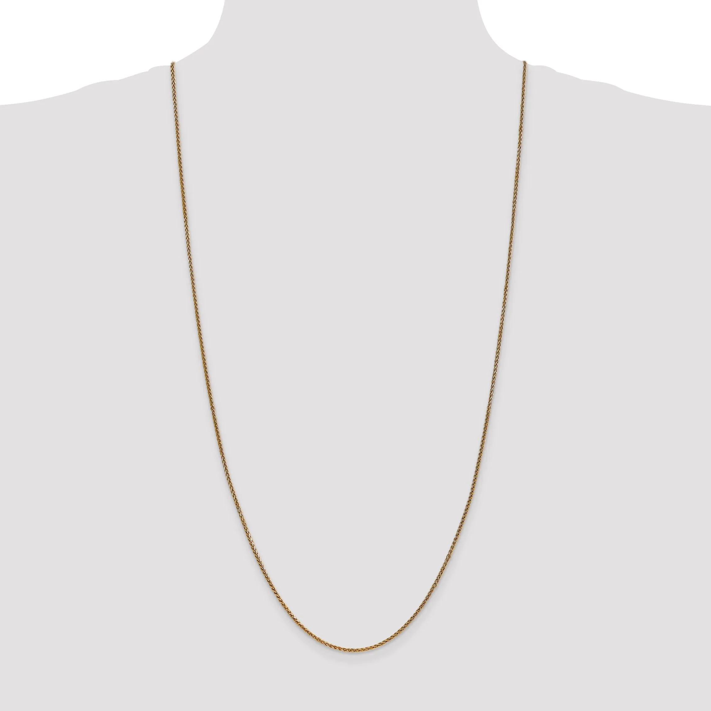 14k Yellow Gold 1.40mm Diamond Cut Spiga Chain