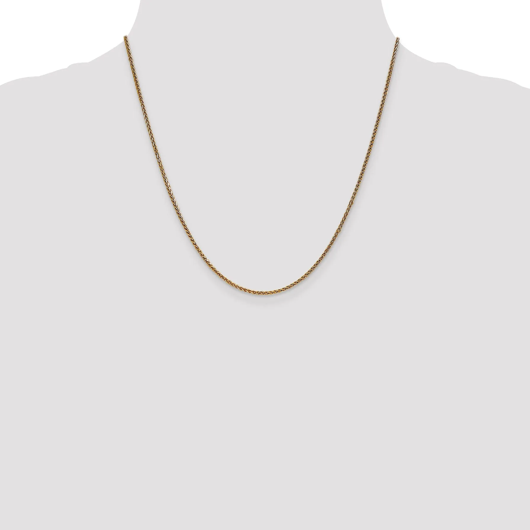 14k Yellow Gold 1.4mm D.C Spiga Chain