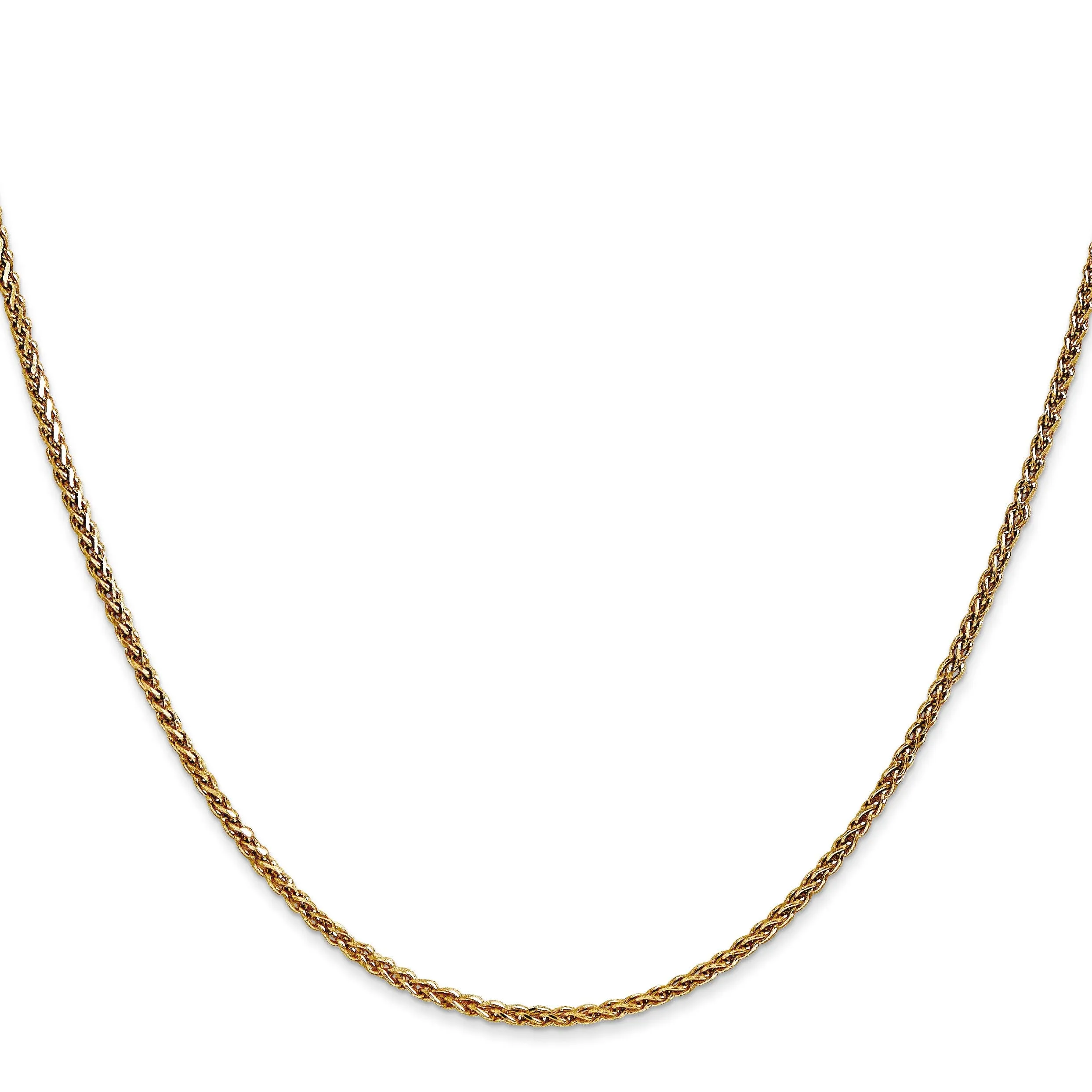 14k Yellow Gold 1.4mm D.C Spiga Chain