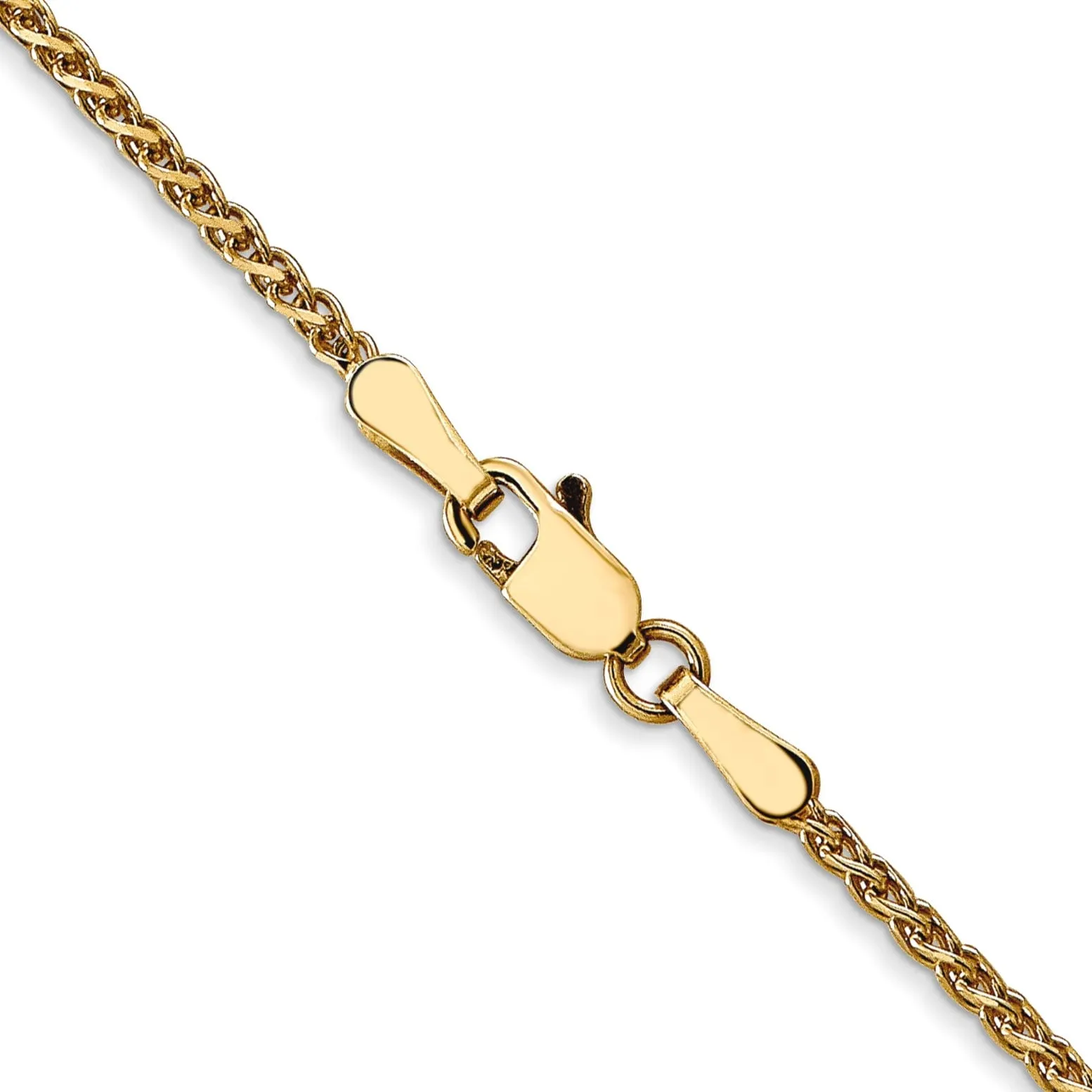 14k Yellow Gold 1.4mm D.C Spiga Chain