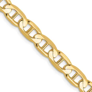 14k Yellow Gold 6.25mm Concave Anchor Chain