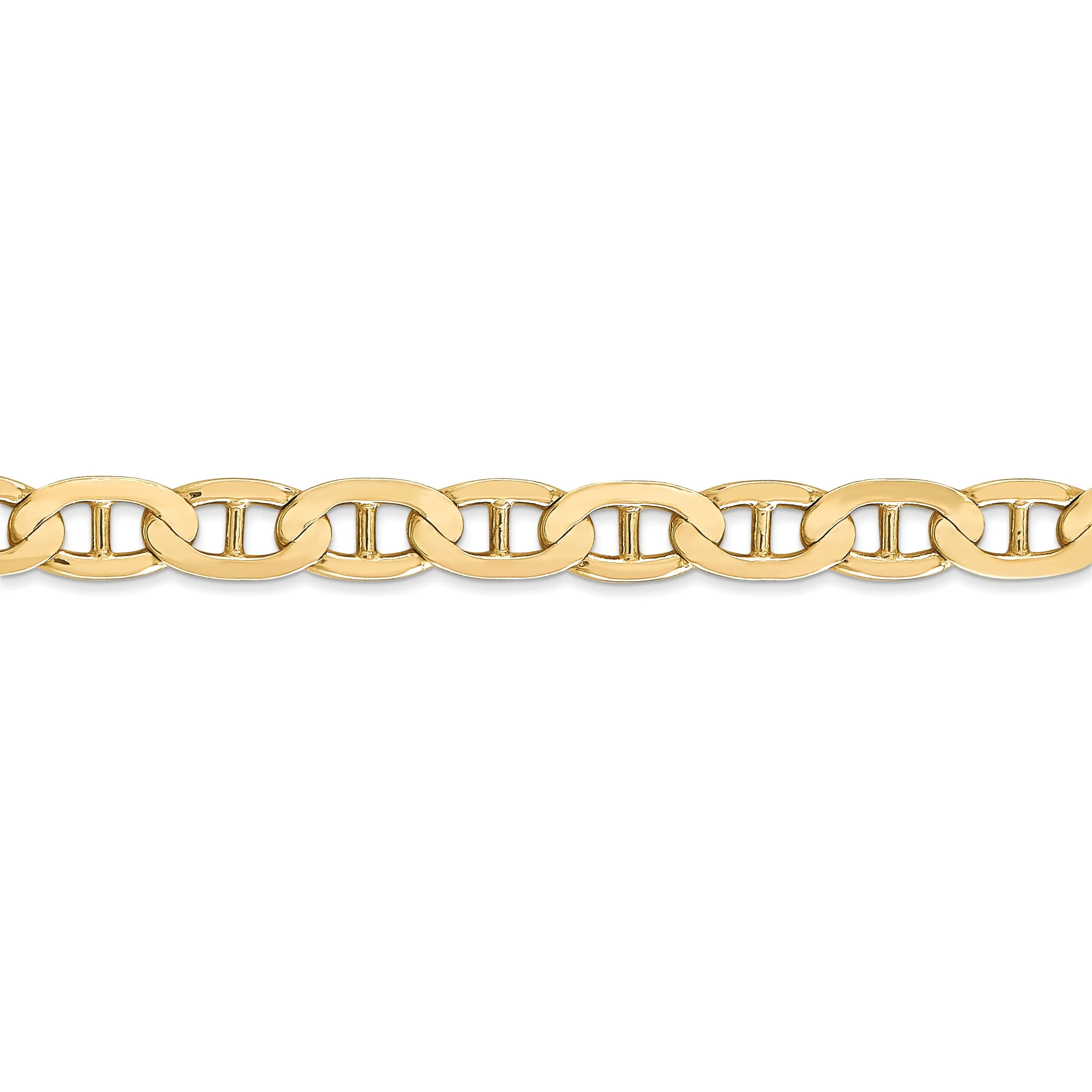 14k Yellow Gold 6.25mm Concave Anchor Chain