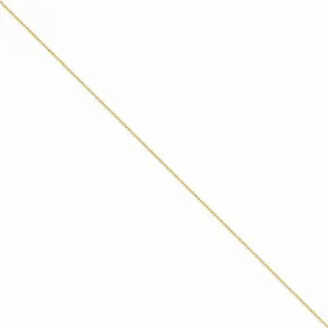 14K Yellow Gold Diamond-Cut Baby Ball Chain Anklet