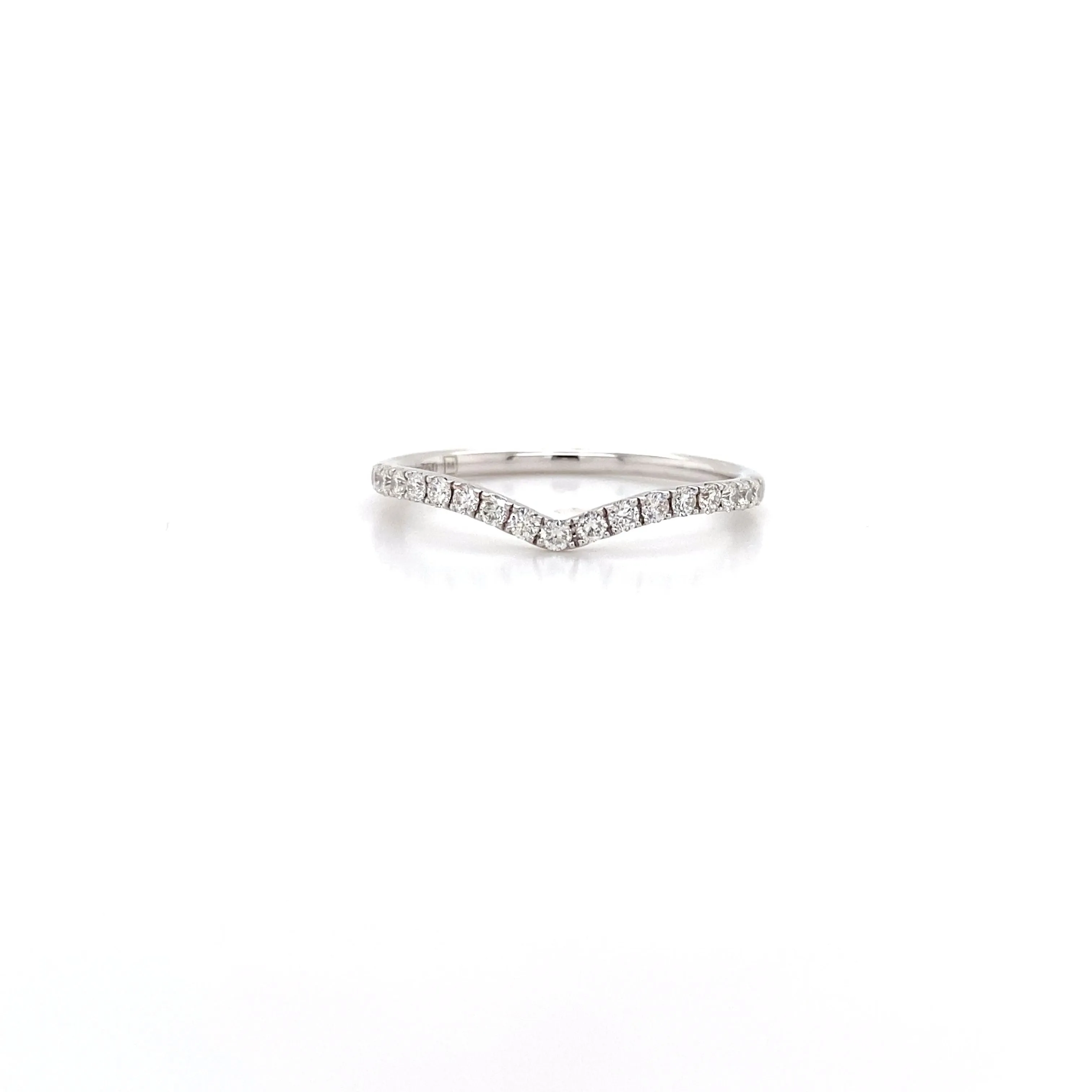 18ct White Gold Diamond Wedding / Stacker Ring