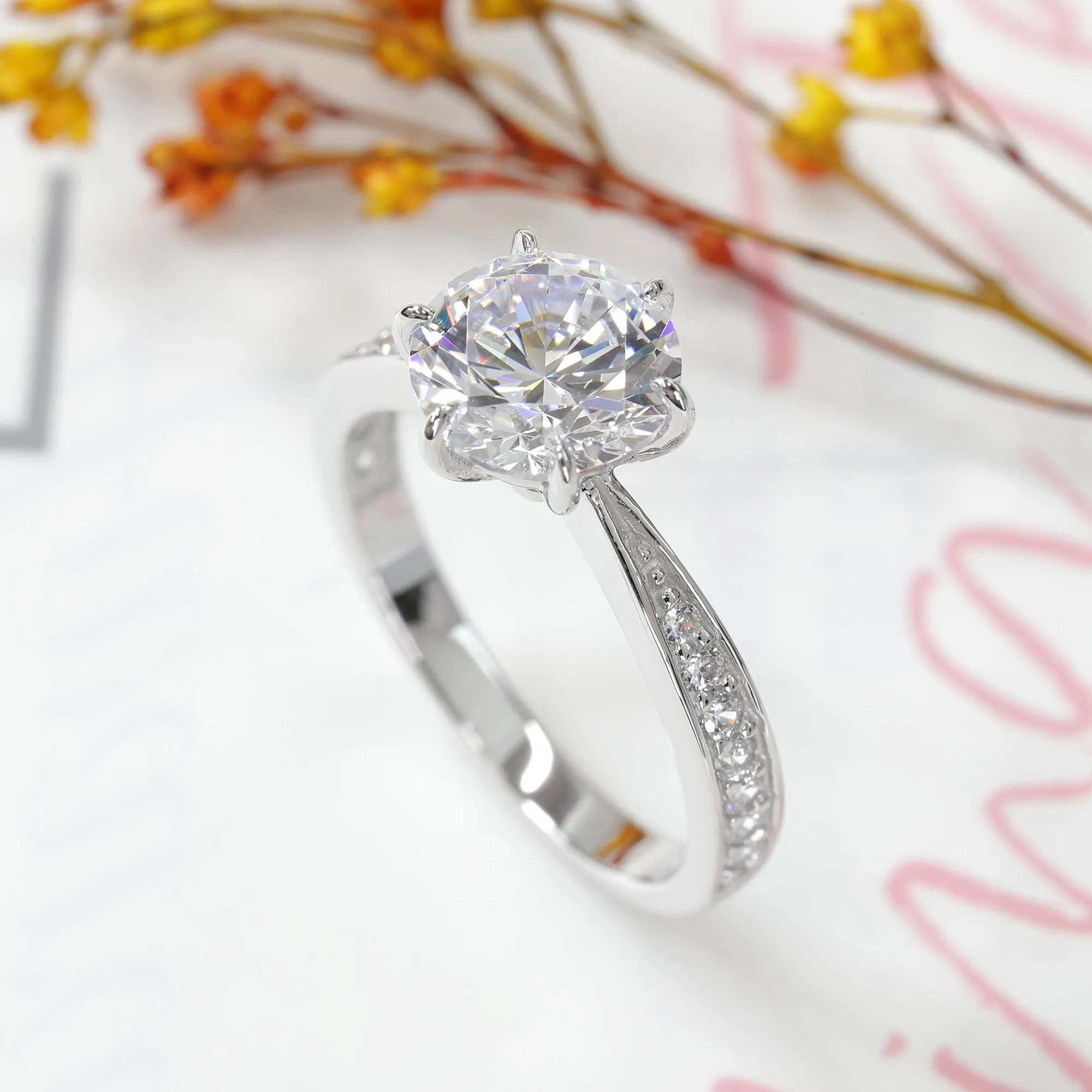 2 Carat Brilliance: Timeless Engagement Ring