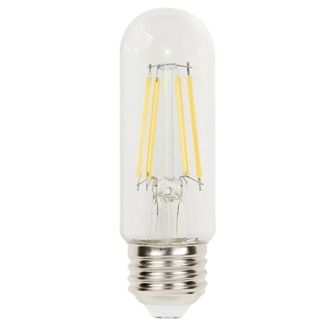 6.5W T10 Filament LED Dimmable Clear 2700K E26 (Medium) Base