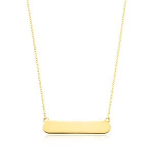 9ct Yellow Gold 45cm Bar Necklace