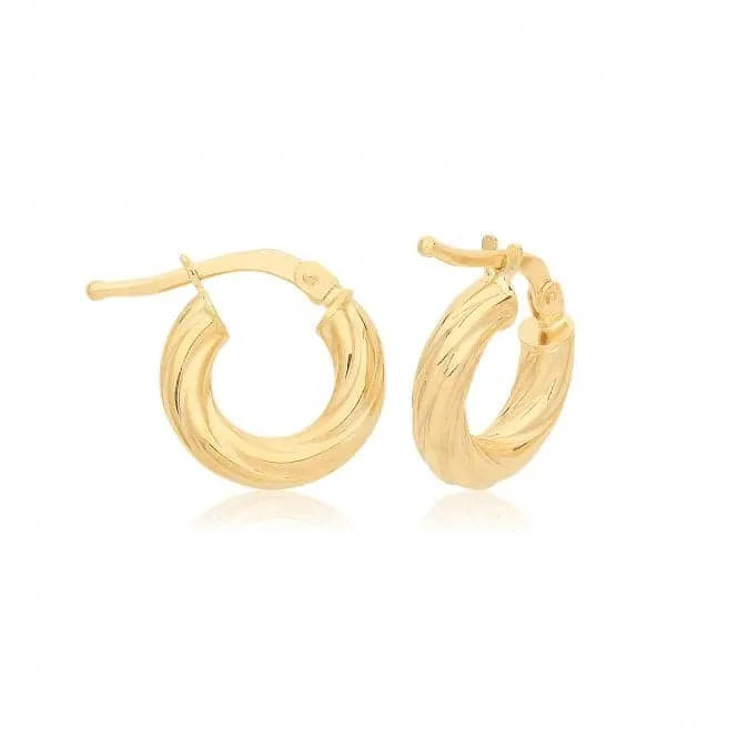 9CT Yellow Gold Hoop Earrings ER1203