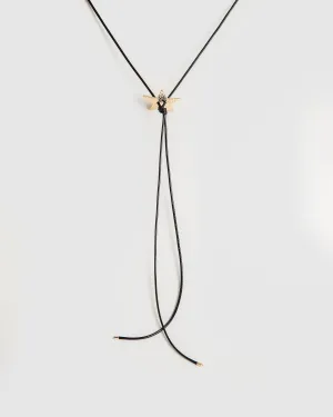 Black Cowgirl Bolo Tie Necklace