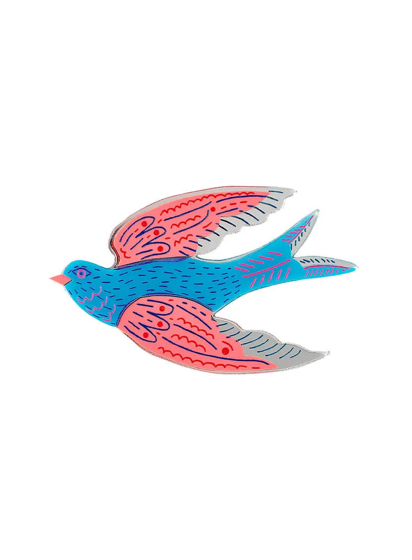 Blue Bird Brooch