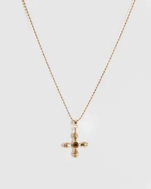 Brown Cross Pendant Necklace