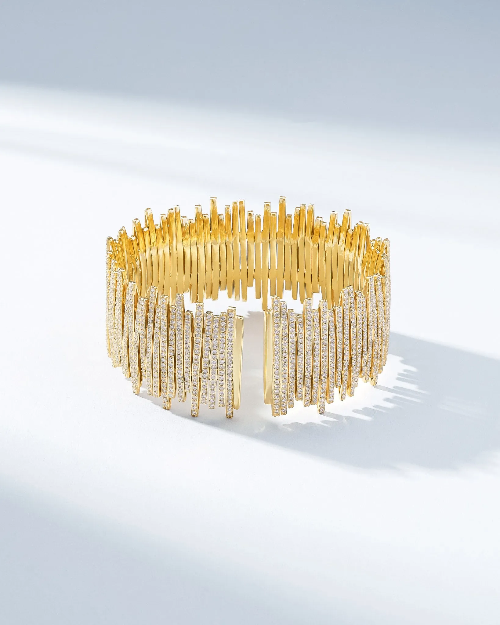 Classic Gold Full Pave Cuff