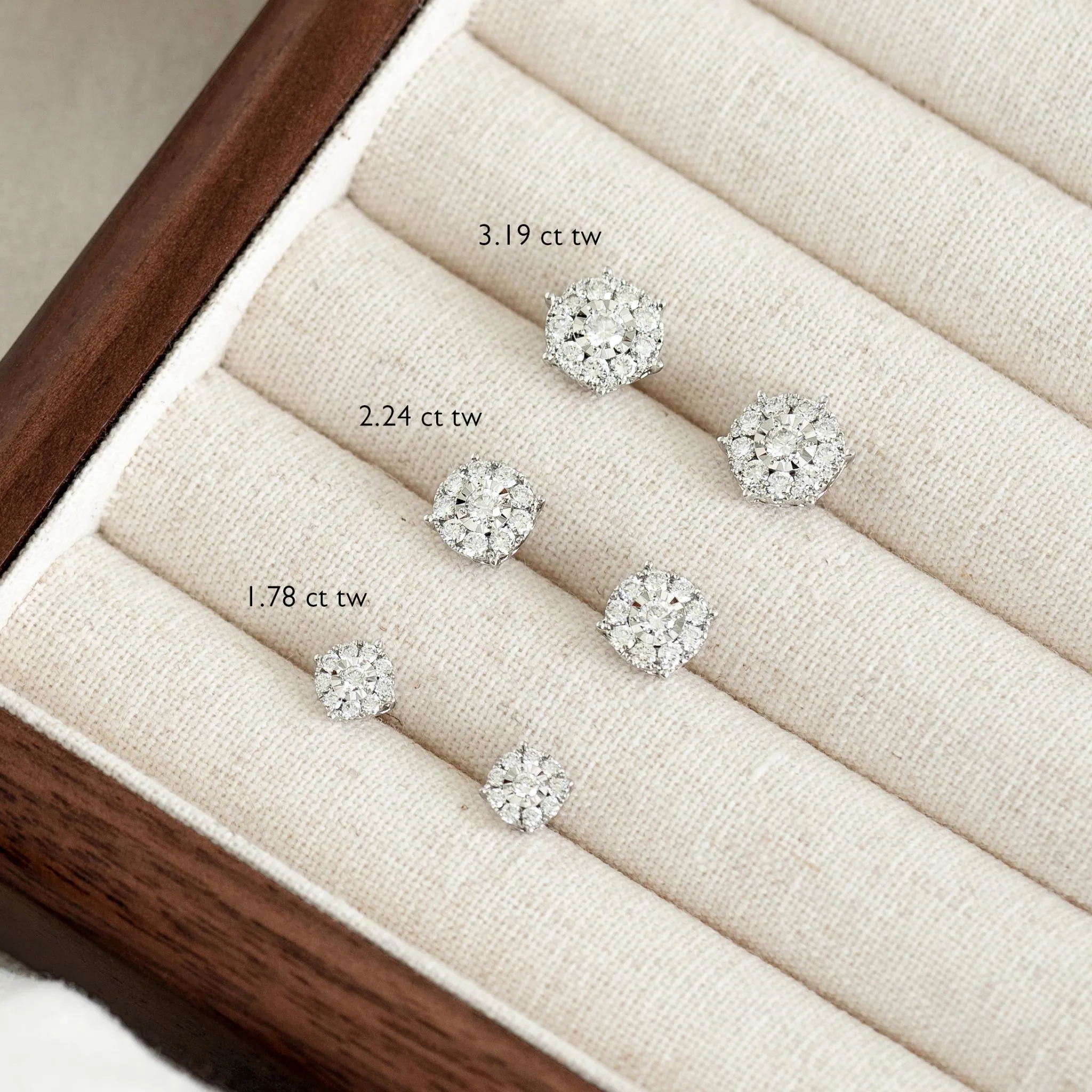 Diamond Earrings - 1 Carat Miracle Plate