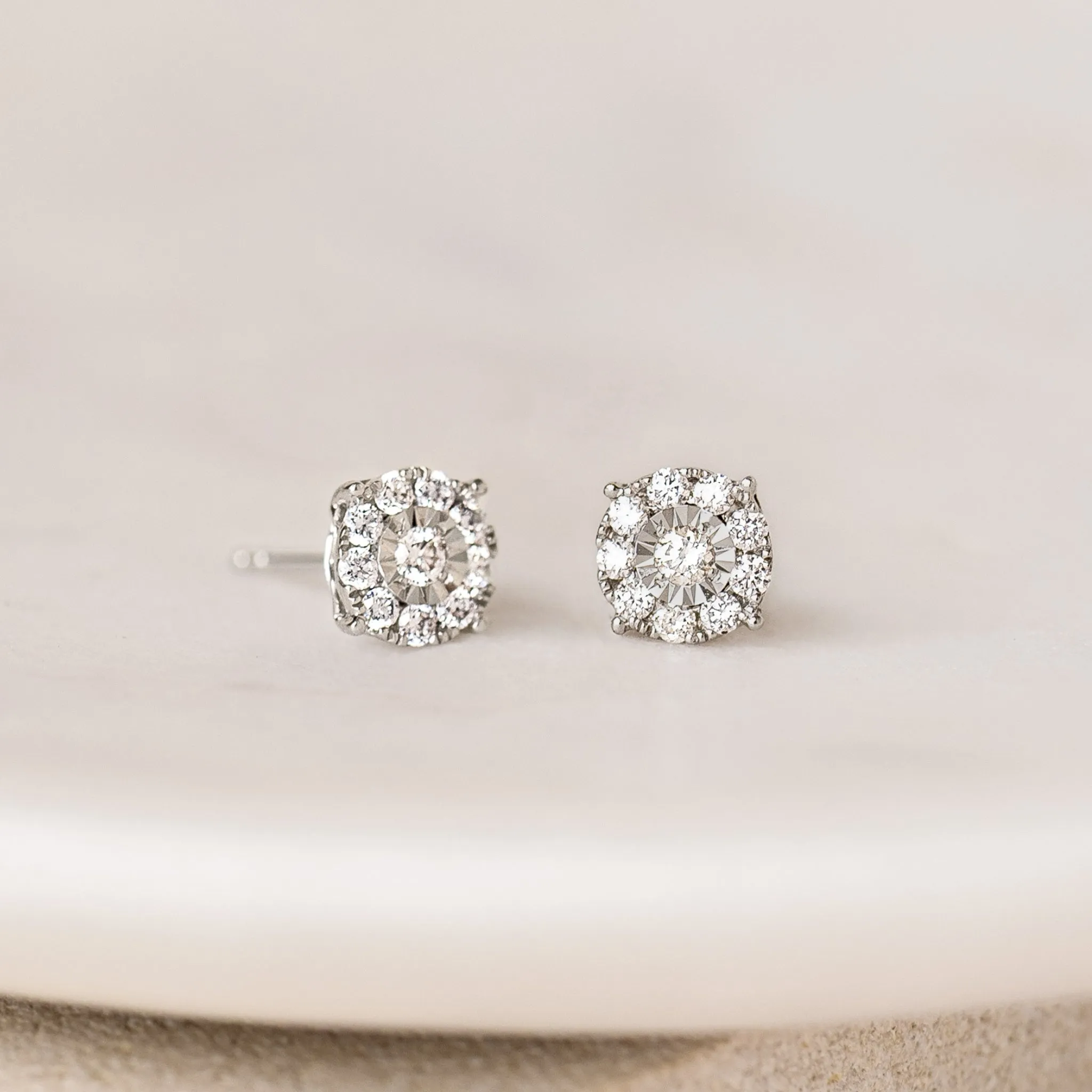 Diamond Earrings - 1 Carat Miracle Plate