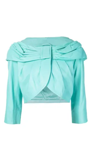 Draped collar jacket