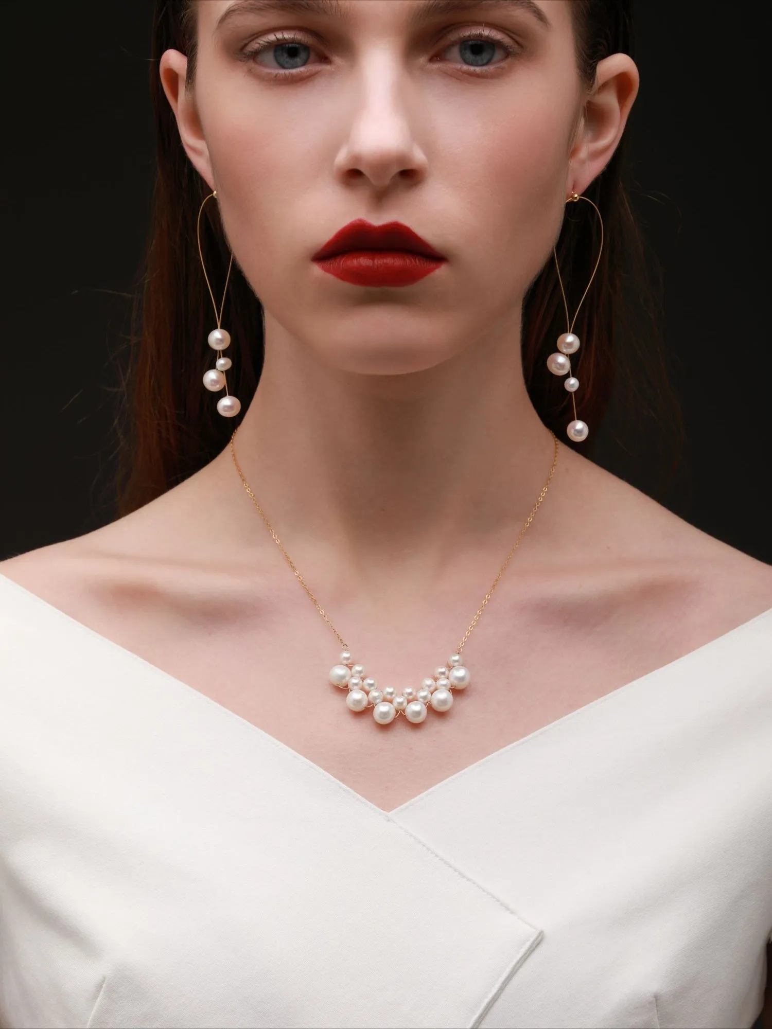 Embellished Series Pearl Cloud Necklace