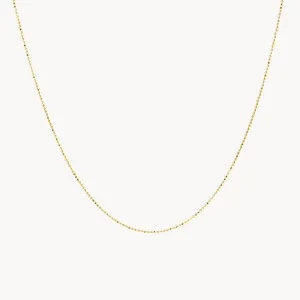 Fine Bead Chain in 10k Gold