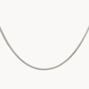 Fine Snake Chain Necklace in Silver