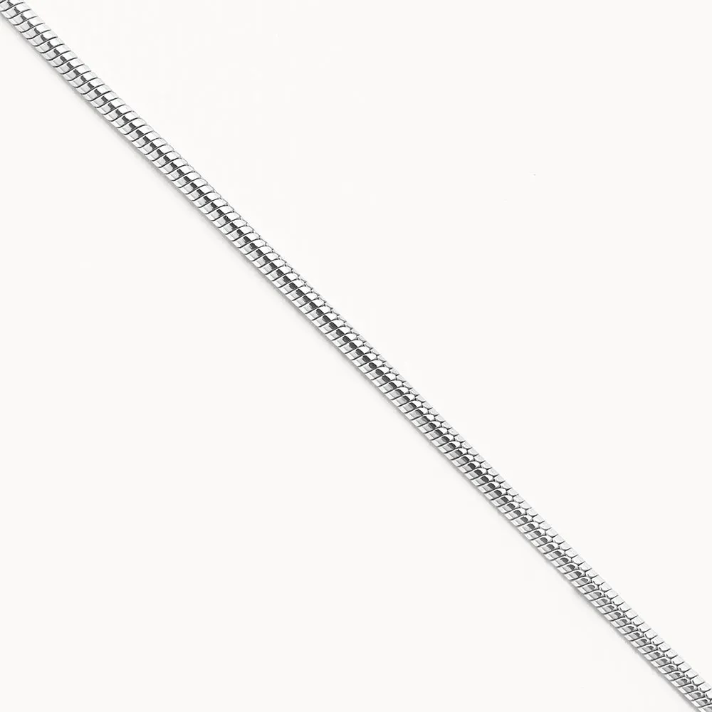 Fine Snake Chain Necklace in Silver