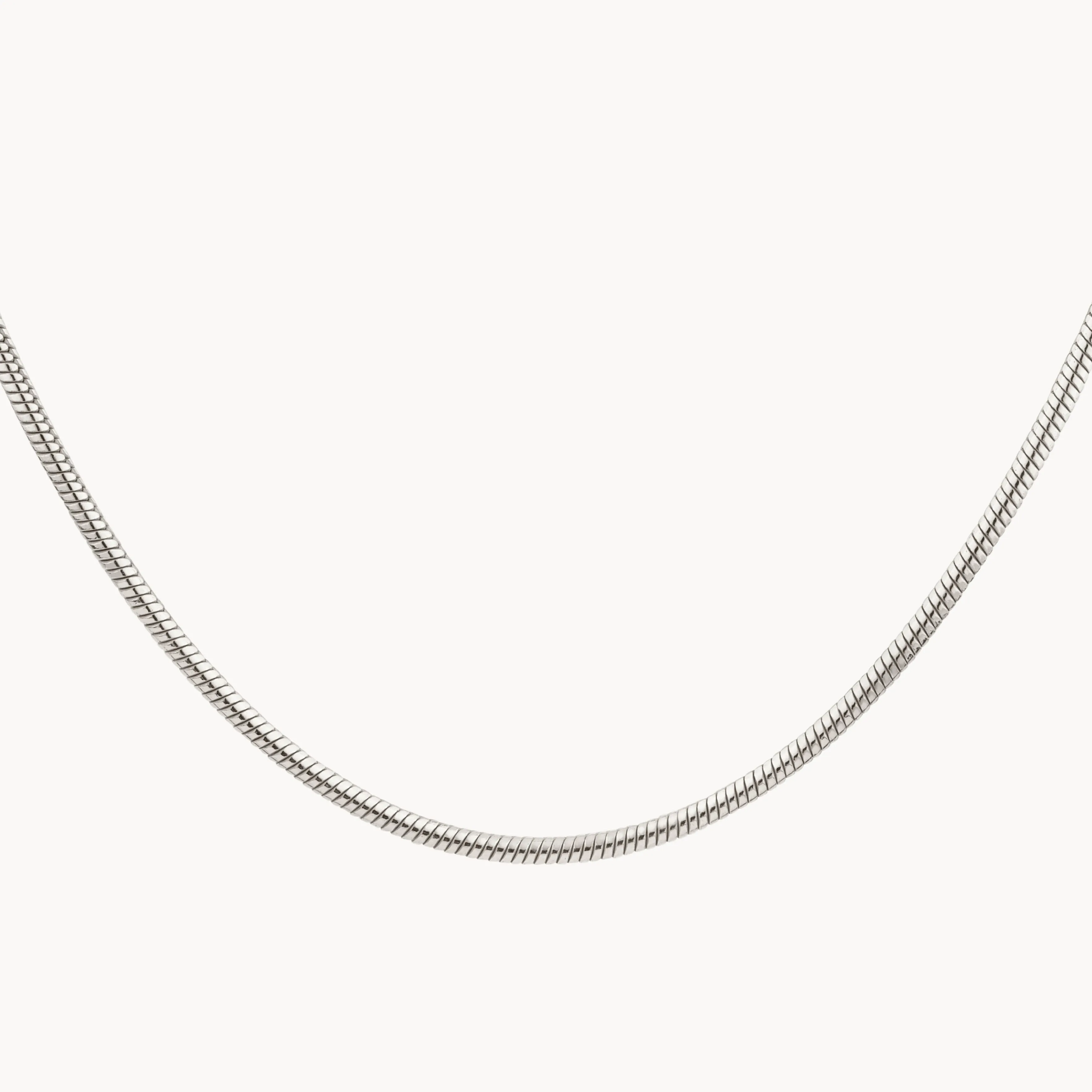 Fine Snake Chain Necklace in Silver