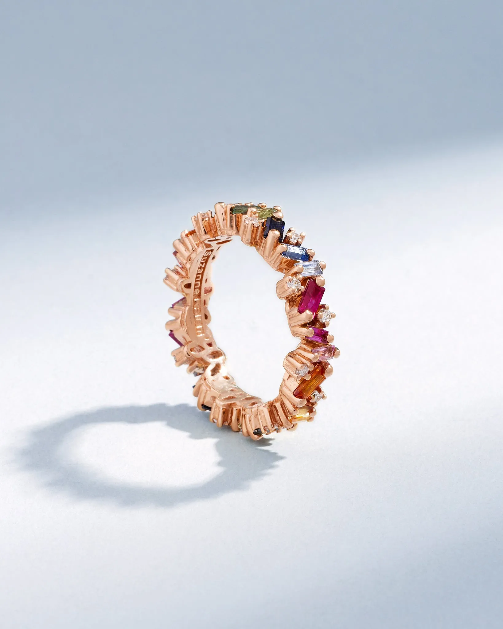 Frenzy Rainbow Sapphire Eternity Band