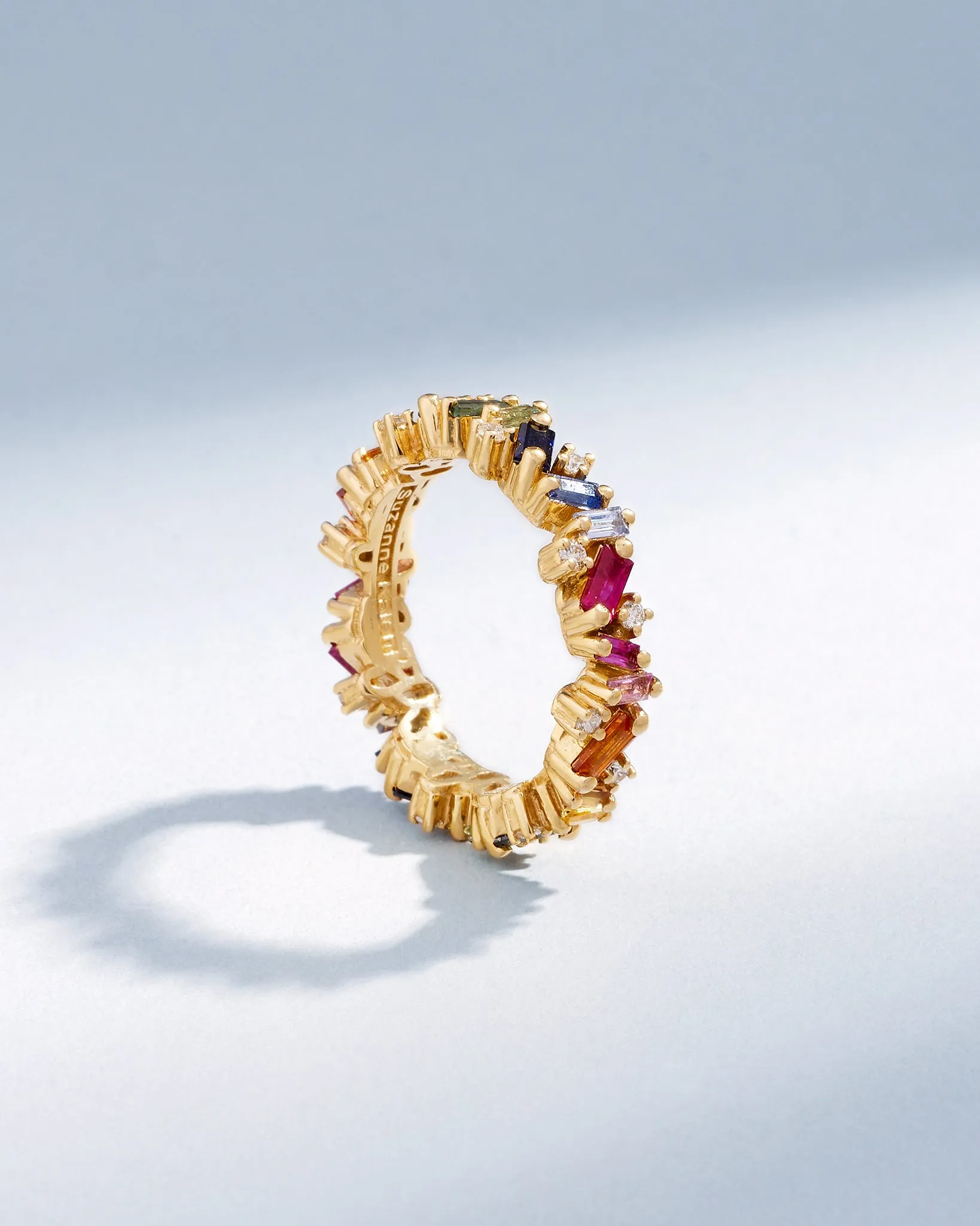 Frenzy Rainbow Sapphire Eternity Band