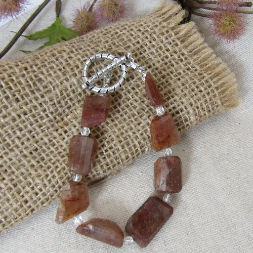 Gemstone Nugget Bracelet Brown