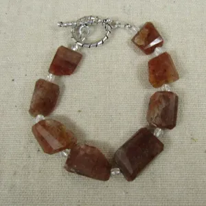 Gemstone Nugget Bracelet Brown