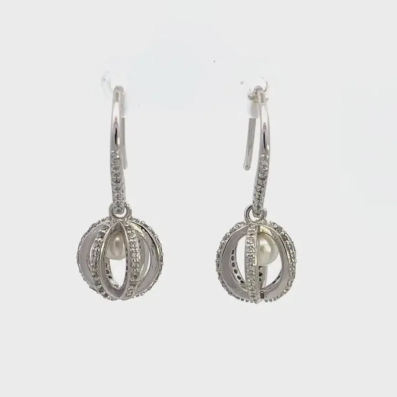 Georgini Majesty Freshwater Pearl Earrings - Silver