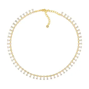 Giselle 20ctw Diamond Crystalline Choker Necklace