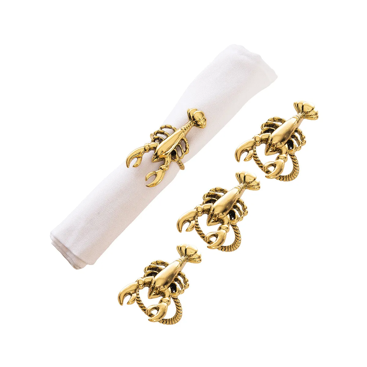 Gold Lobster Napkin Ring, Set of 4