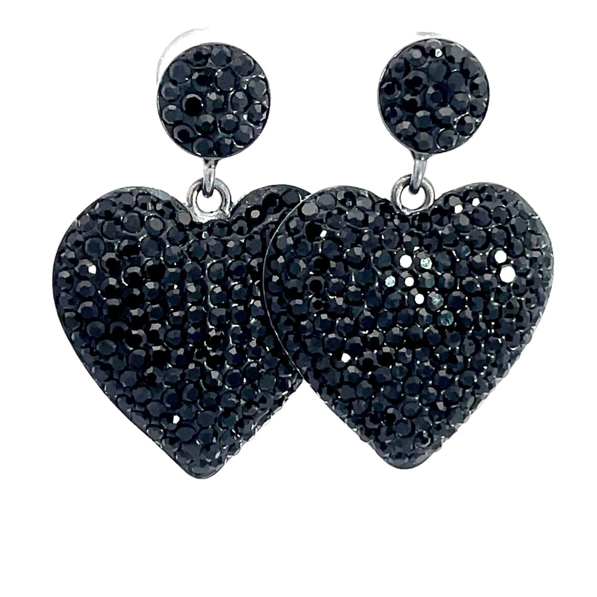 Heart Crystal 925 Sterling Silver Earrings