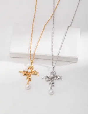 Hollow Butterfly Pearl Necklaces