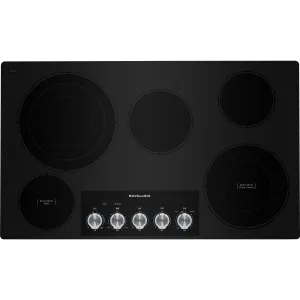 KitchenAid 36-inch Built-in Electric Cooktop with Even-Heat™ Ultra Power™ Element KCES556HBL