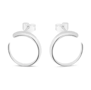 Large Luna Stud Earrings in Sterling Silver