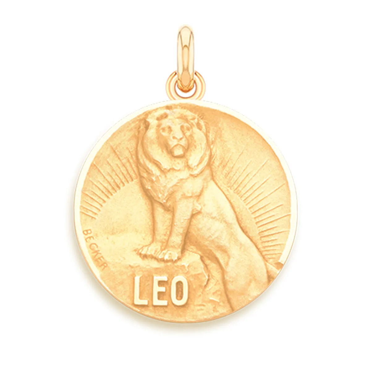 Leo 18k Gold Sign Medallion Charm