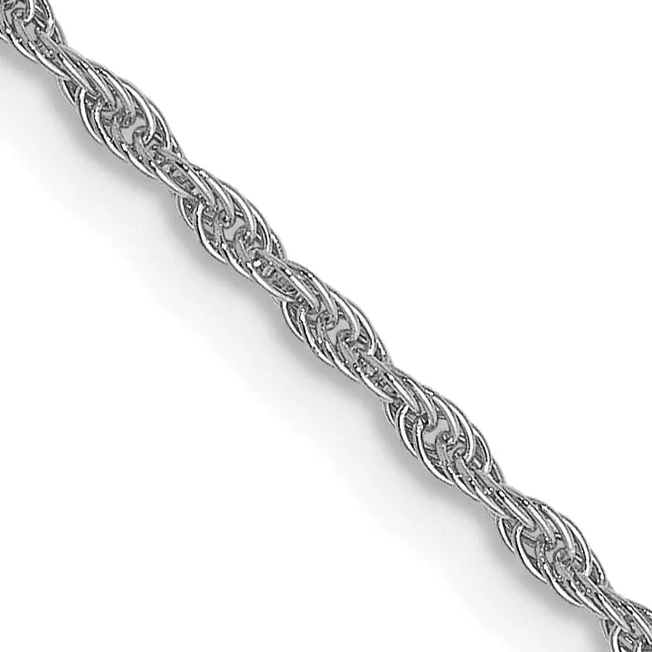 Leslie 10K White Gold 1.2 mm  Loose Rope Chain