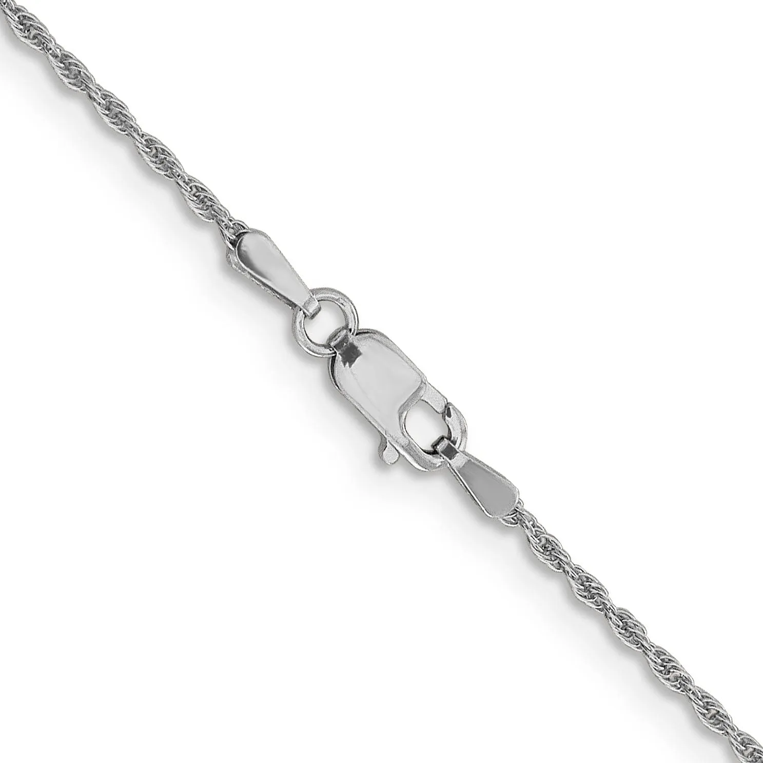 Leslie 10K White Gold 1.2 mm  Loose Rope Chain