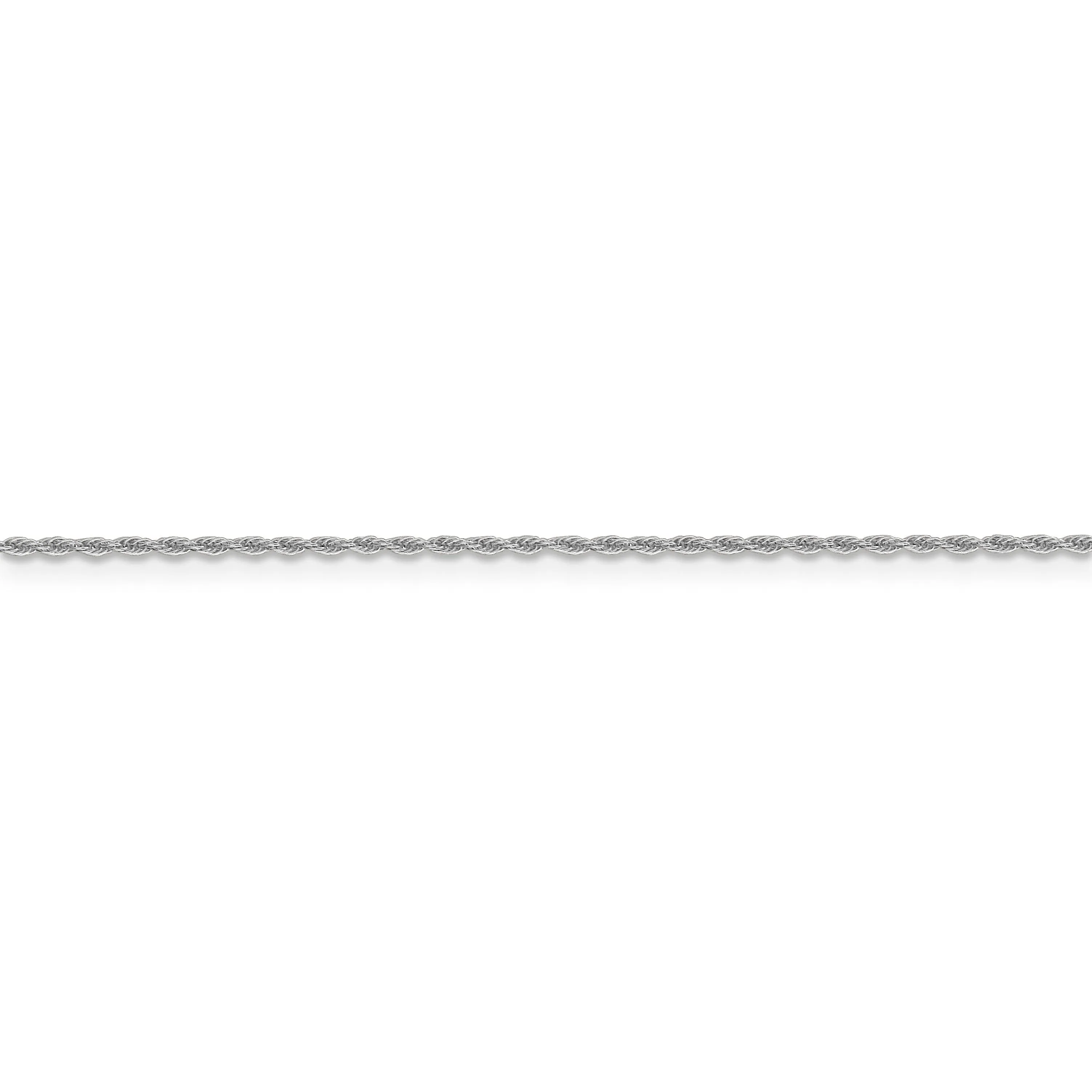 Leslie 10K White Gold 1.2 mm  Loose Rope Chain