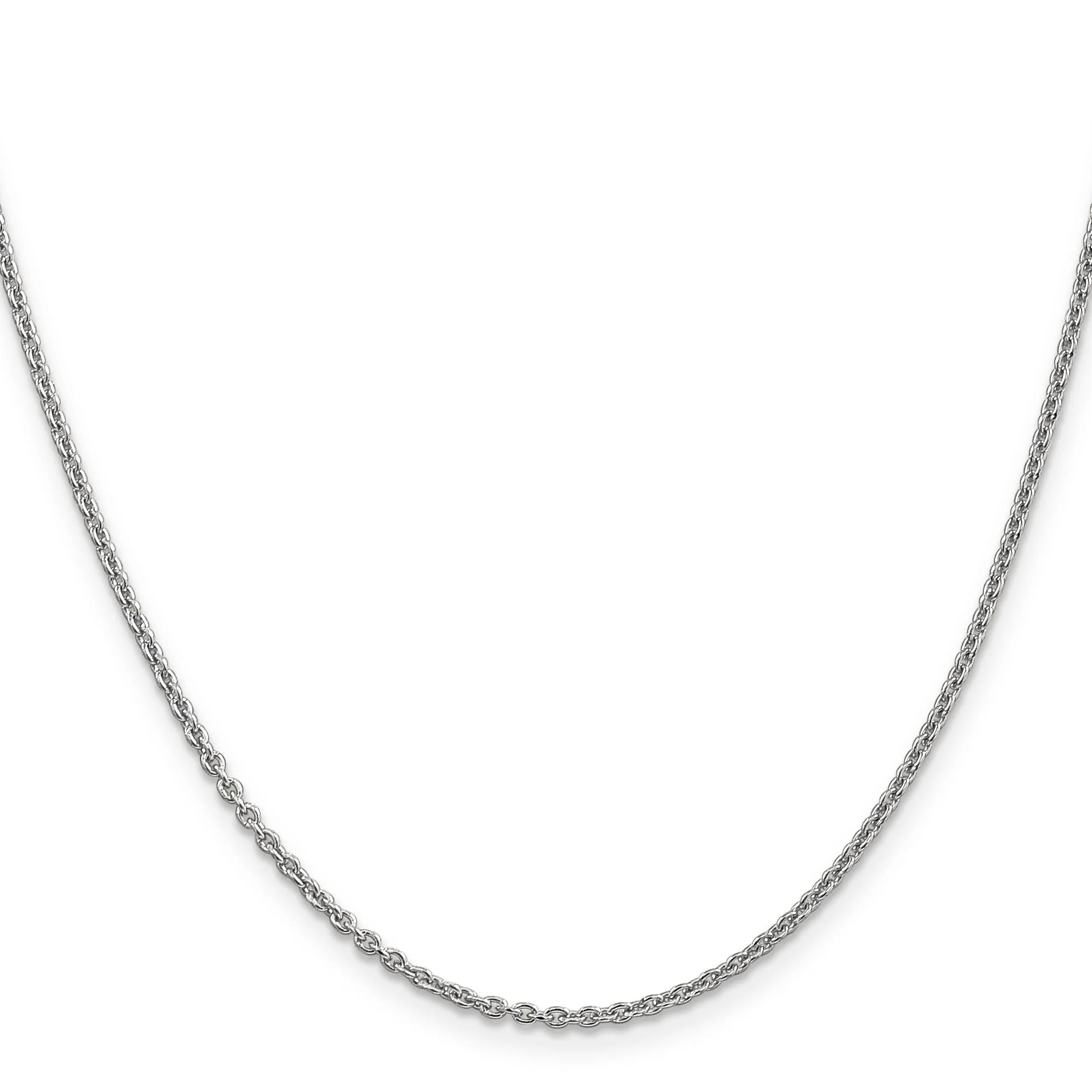 Leslie 14K White Gold 1.8 mm Round Cable Chain