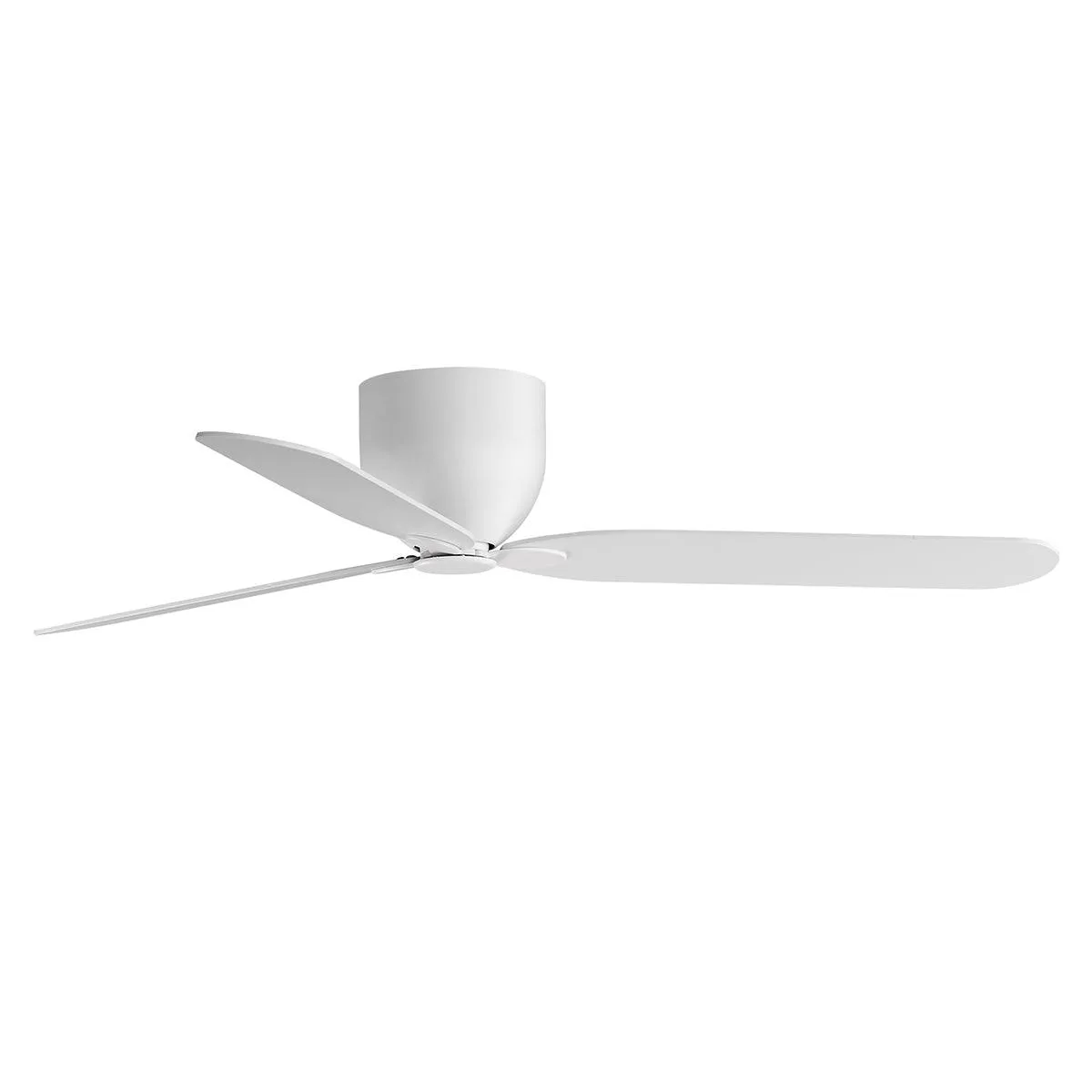 Lowell 52 Inch 3-Blade Hugger Ceiling Fan with Wall Control, Matte White