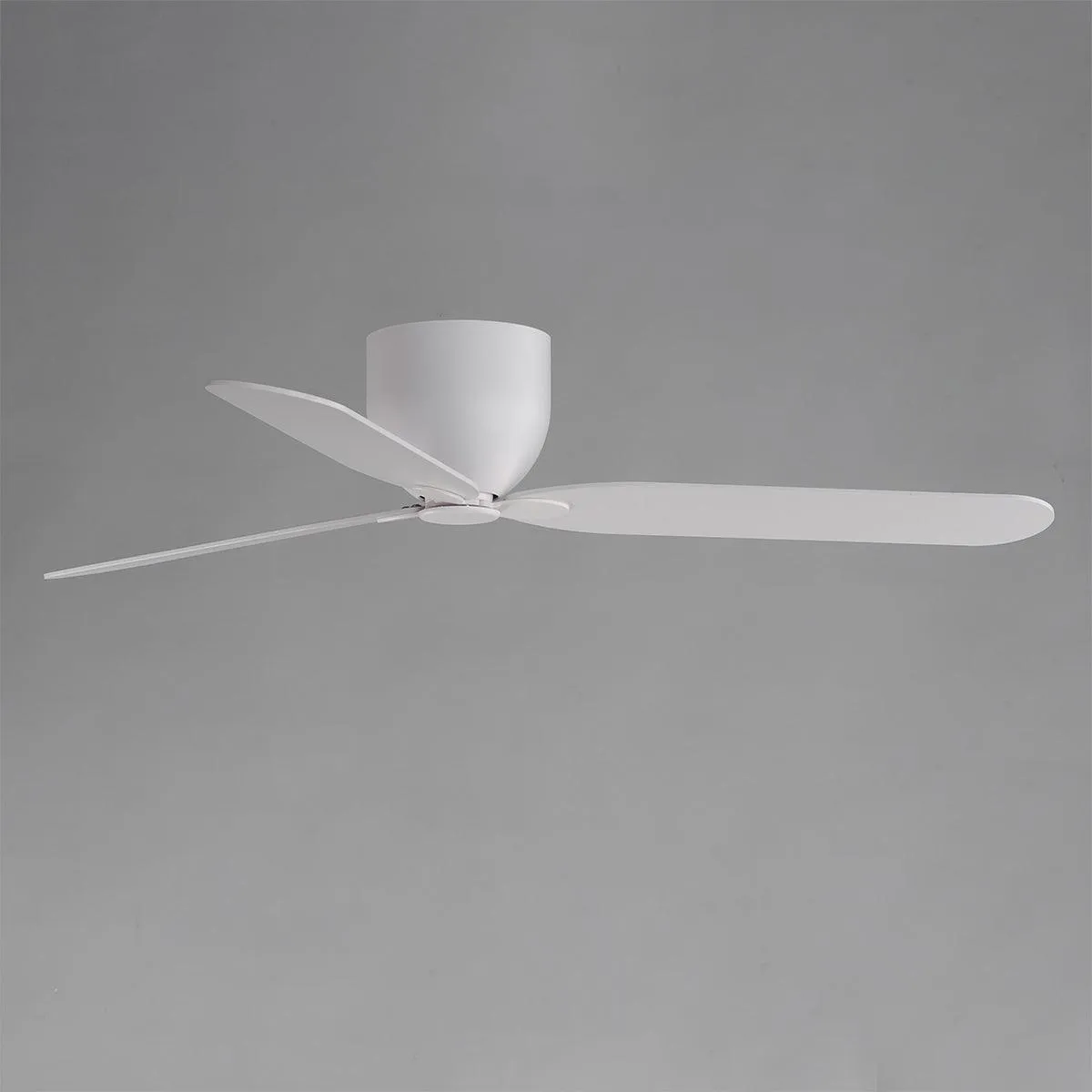 Lowell 52 Inch 3-Blade Hugger Ceiling Fan with Wall Control, Matte White